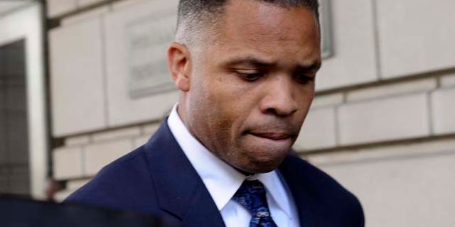 Jesse Jackson Jr. outside court during the trial in 2013 over his use of campaign funds for personal spending.