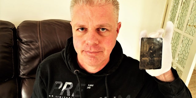Collector Justin Whiting, who bought the Jesse James picture on eBay