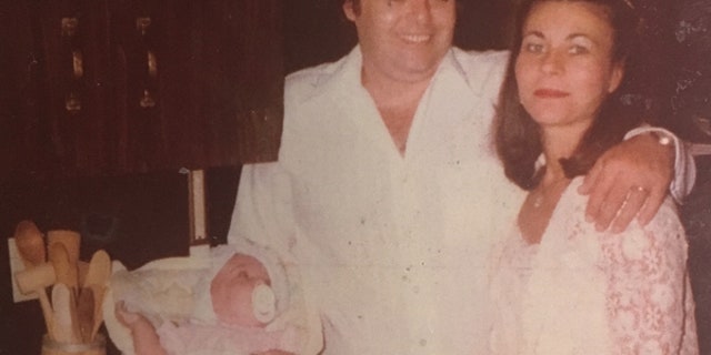 Jessica Lauren is pictured as a baby with her mother and father, Eugene Hicks, who was murdered in 1983.