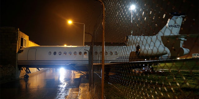 The privately-owned aircraft was blown into an adjacent office building on Wednesday night.