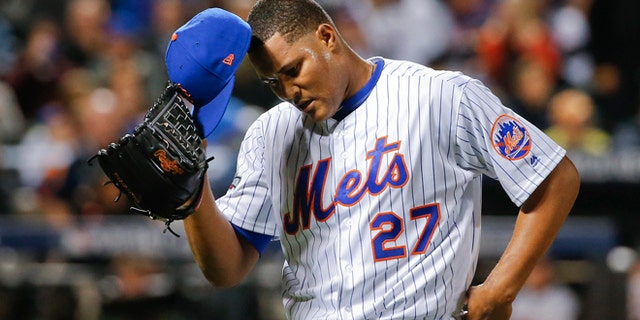 NY Mets relief pitcher Jeurys Familia during the National League wild-card baseball game on Oct. 5, 2016.