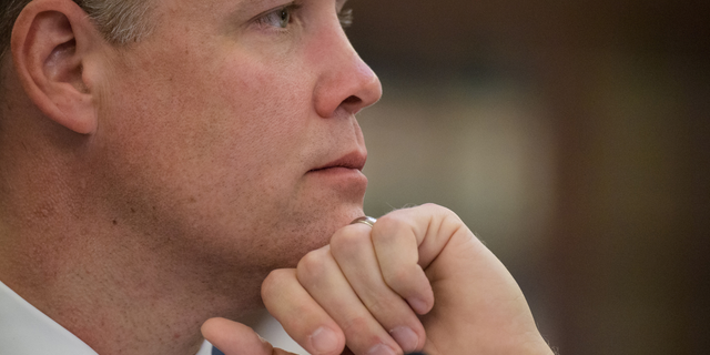 Rep. Jim Bridenstine (R-Okla.) at his November 2017 confirmation hearing to become NASA administrator. Bridenstine was confirmed as NASA's leader on April 19, 2018.
