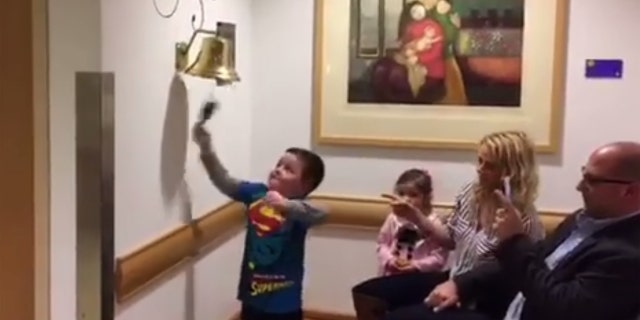 Jimmy Spagnolo celebrated the end of his chemotherapy treatment.