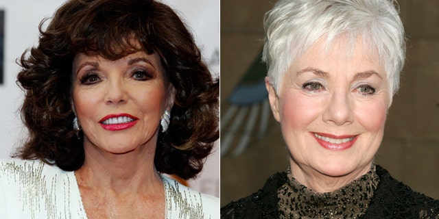 Joan Collins, left, and Shirley Jones.