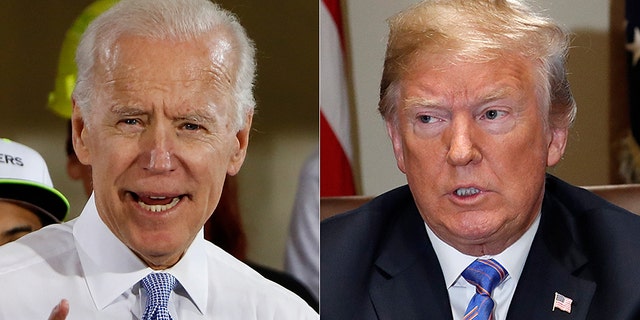 President Trump says running against former VP Joe Biden in 2020 would be a 'dream.'