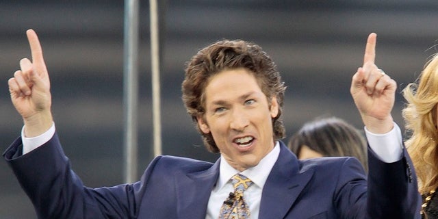 Lakewood Church pastor Joel Osteen is seen at Dodger Stadium in Los Angeles. 