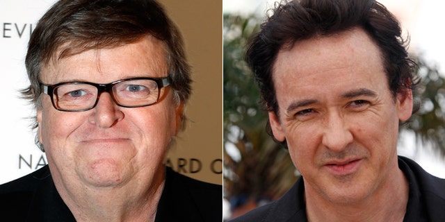 Michael Moore, left and John Cusack have both commented on the recent NSA scandal.