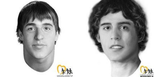 The facial reconstruction images of John Doe # 10, left, and John Doe # 13, two of John Wayne Gacy’s victims.