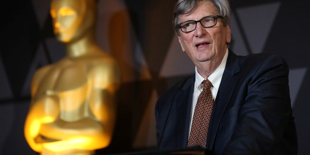 Motion Picture Academy President John Bailey speaks at the Foreign Language Film nominees cocktail reception in Beverly Hills, California, U.S., March 2, 2018.