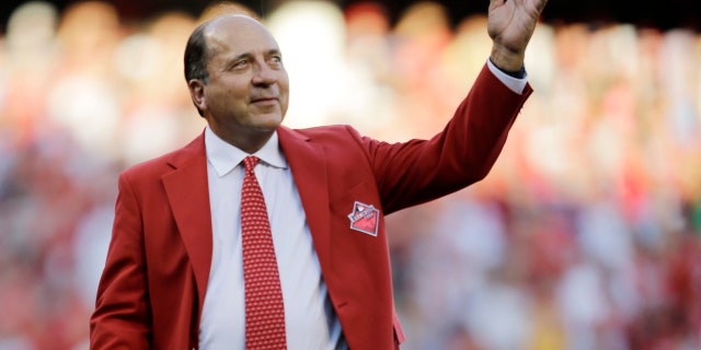 FILE - In this July 14, 2015 file photo, Johnny Bench is introduced as one of the Cincinnati Reds Franchise Four before the MLB All-Star baseball game, in Cincinnati.