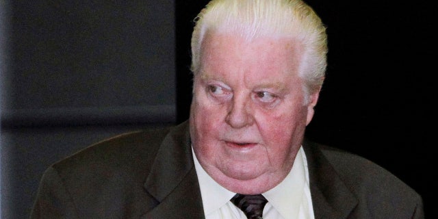 FILE - In this June 8, 2010 file photo, former Chicago Police Lt. Jon Burge arrives at the federal building in Chicago. The city of Chicago has paid $5.5 million in reparations to dozens of people whose claims that they were tortured by a police unit commanded by Burge decades ago were found to be credible. (AP Photo/Charles Rex Arbogast, File)