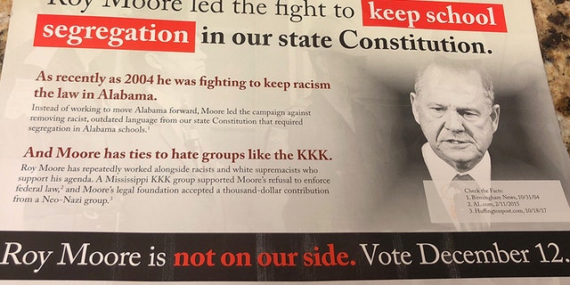 The flyer linking Moore to Wallace.