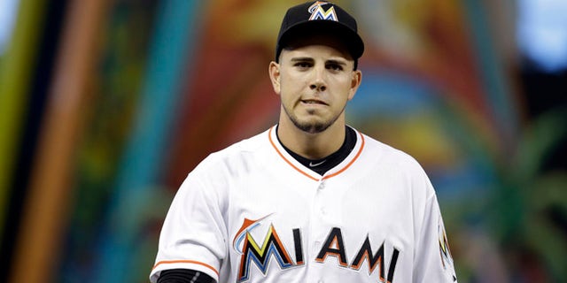 FILE - In this July 9, 2015, file photo, Miami Marlins starting pitcher Jose Fernandez walks to the dugout before a baseball game against the Cincinnati Reds in Miami. Toxicology reports show Fernandez had cocaine and alcohol in his system when his boat crashed into a Miami Beach jetty. The cause of death was listed as "boat crash" in the autopsy report released Saturday, Oct. 29, 2016, by the Miami-Dade County Medical Examiner's Office. ((AP Photo/Lynne Sladky, File)