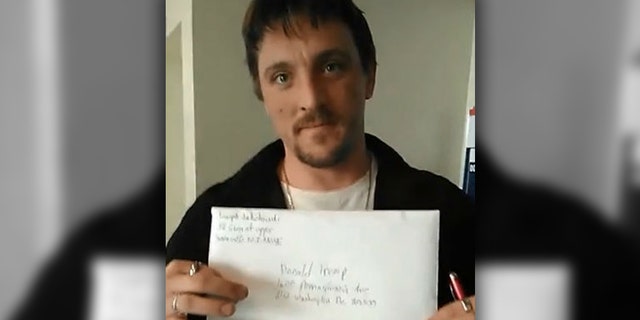 Joseph Jakubowski, 33, was sentenced to 14 years in prison Wednesday for stealing firearms and sending a rambling 161-page manifesto, which he sent to President Trump.