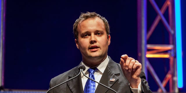 August 9, 2014. Josh Duggar, Executive Director of the Family Research Council Action, speaks at the Family Leadership Summit in Ames, Iowa.