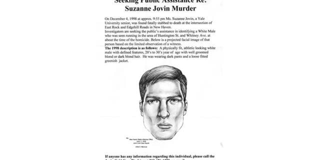 Police released a sketch of a man seen near the crime scene in 1998.