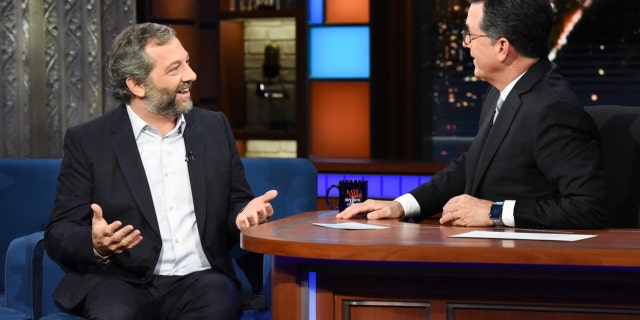 Judd Apatow on "The Late Show with Stephen Colbert" on July 30, 2018.