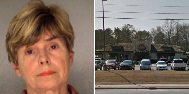 Judy James Tucker was arrested and charged after getting into a spat with two service members over a parking spot outside a restaurant.