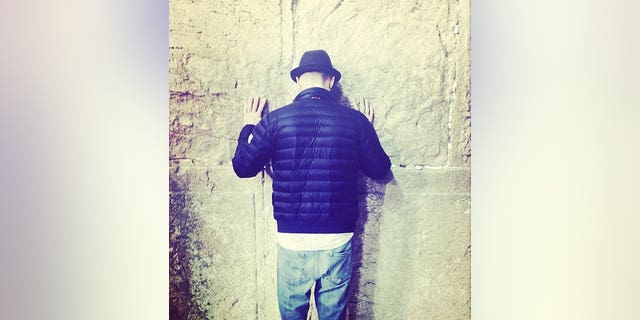 Justin Timberlake at the Wailing Wall in Jerusalem.