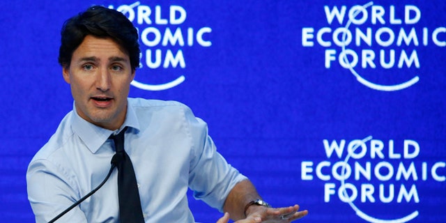 January 22, 2016. Justin Trudeau, Prime Minister of Canada attends the annual meeting of the World Economic Forum (WEF) in Davos, Switzerland.