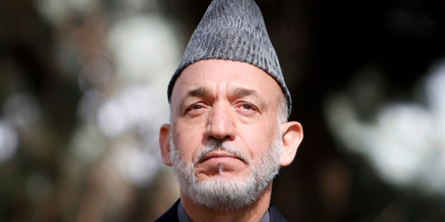 Oct. 20, 2011: Afghan President Hamid Karzai pauses during a joint press conference with U.S. Secretary of State Hillary Rodham Clinton, not pictured, at the Presidential Palace in Kabul, Afghanistan.
