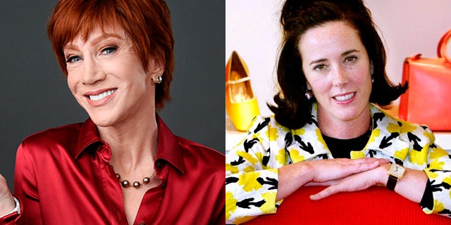 Kathy Griffin paid tribute to the late fashion designer Kate Spade while accepting her LGBTQ activism award honor in West Hollywood, Calif.