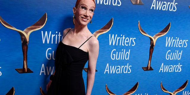 Comedian Kathy Griffin poses at the 2018 Writers Guild Awards at the Beverly Hilton on Sunday, Feb. 11, 2018, in Beverly Hills, Calif. (Photo by Chris Pizzello/Invision/AP)