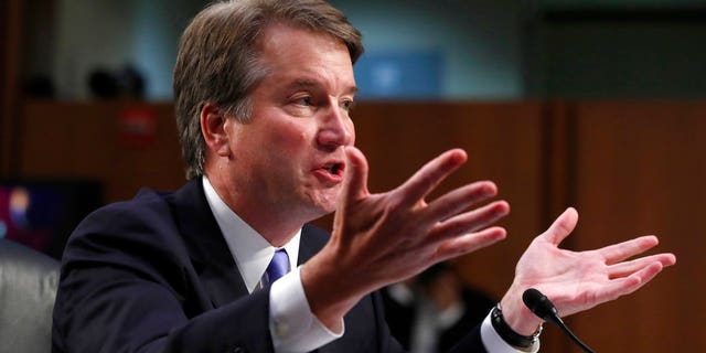 President Donald Trump's Supreme Court nominee, Brett Kavanaugh testifies before the Senate Judiciary Committee on Capitol Hill in Washington, Thursday, Sept. 6, 2018, for the third day of his confirmation hearing to replace retired Justice Anthony Kennedy. (AP Photo/Alex Brandon)