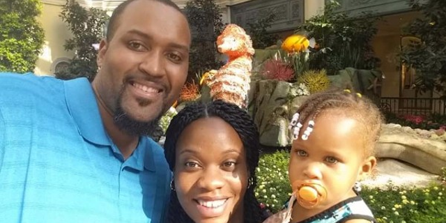 Kayleigh Ferguson-Walker is pictured with her husband Ramon and their now-3-year-old daughter, Aaliyah.