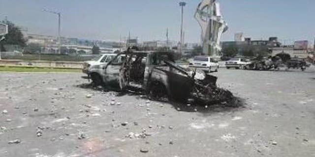 The NCRI press release said that protesters had set fire to a trailer belonging to regime security forces and that four police vehicles had also been set ablaze. It said that parts of the city looked “war-torn.” It said smoke had filled the air close to the main square following the burning of tires by protesters. It also noted the Internet and mobile phones have been cut off.