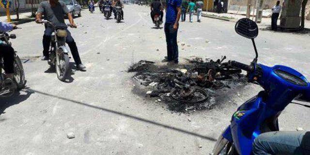 Protesters aimed their wrath at the Iranian regime following a decision to split the city of nearly 150,000 into two townships.
