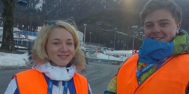 Sochi volunteers like this pair have greeted visitors warmly and been helpful. (Fox News)