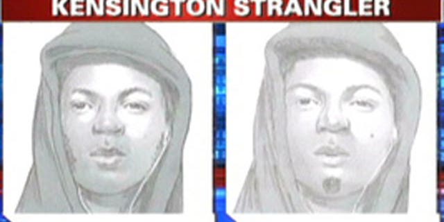 Sketch of Kensington Strangler suspect in Philadelphia.