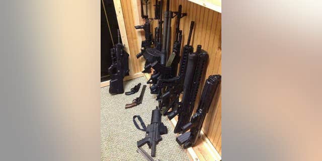 A picture posted by Joseph Nickell of several weapons he owned. (Facebook)