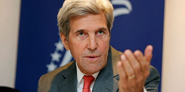 FILE: Former Secretary of State John Kerry poked fun at President Trump's weight during a speech this weekend.