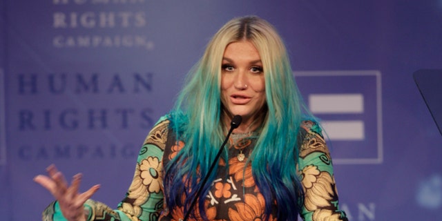 March 5, 2016. Kesha, recipient of the Visibility award, speaks at the 21st Annual HRC Nashville Equality Dinner at the Renaissance Hotel in Nashville.