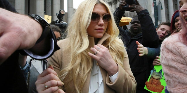 Feb. 19, 2016. Pop star Kesha leaves Supreme court in New York after a hearing involving her producer, Dr. Luke.