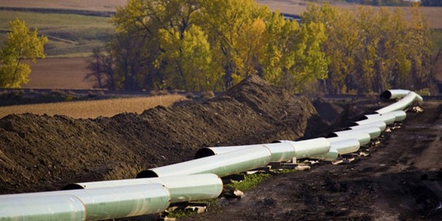 Shown here is a section of the Keystone Pipeline in North Dakota.