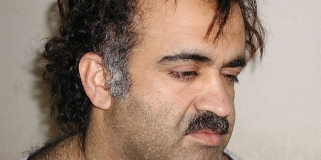 Khalid Sheikh Mohammed is shown in this file photograph during his arrest on March 1, 2003. (Reuters Photo)