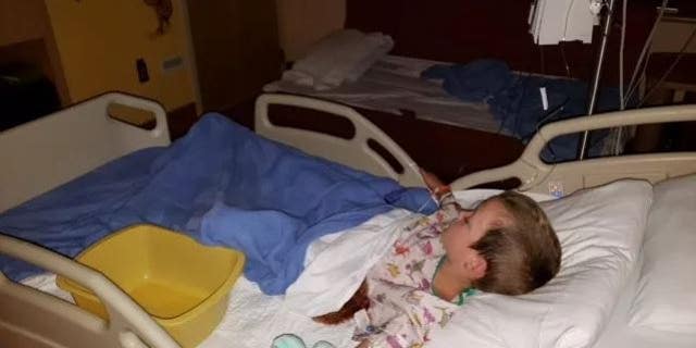 Noah Surrett was taken to the ICU after he became ill following a mosquito bite.