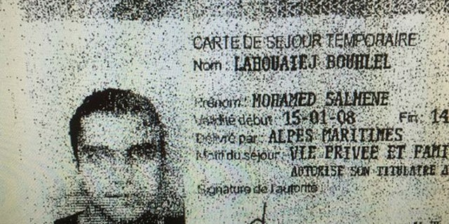 This ID, purportedly of the Nice terrorist who killed at least 84 people Thursday night, was found at the scene by police.