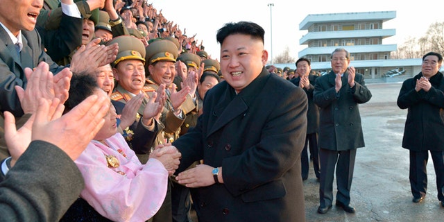 North Korean leader Kim Jong Un visits participants of a national agriculture competition in this undated photo released by North Korea's Korean Central News Agency (KCNA).