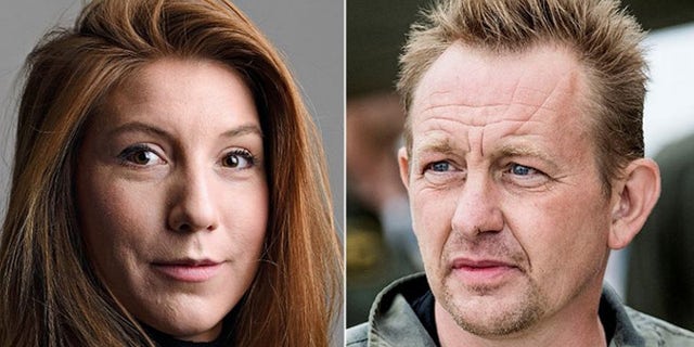 Kim Wall, left and Peter Madsen, right.