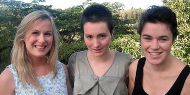 Kimberly McNeill (Center) is recovering rapidly with the support of friends (L) Beka Bryant, and (R) Vicky Callinicos.