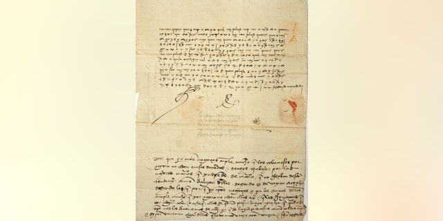 One of the letters written by King Ferdinand II of Aragon to his military commander Gonzalo Fernández de Córdoba using secret code.