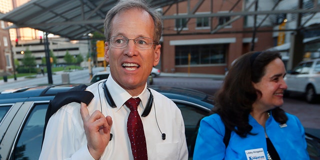 Former U.S. Rep. Jack Kingston and his wife Libby are seen in Atlanta, May 20, 2014. (Associated Press)