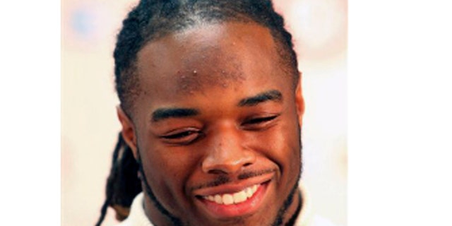 Jan. 12, 2012: Alabama running back Trent Richardson reacts during a press conference, in Tuscaloosa, Ala.