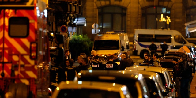 The Paris police said the attacker was subdued by officers during the stabbing attack in the 2nd arrondissement or district of the French capital Saturday.