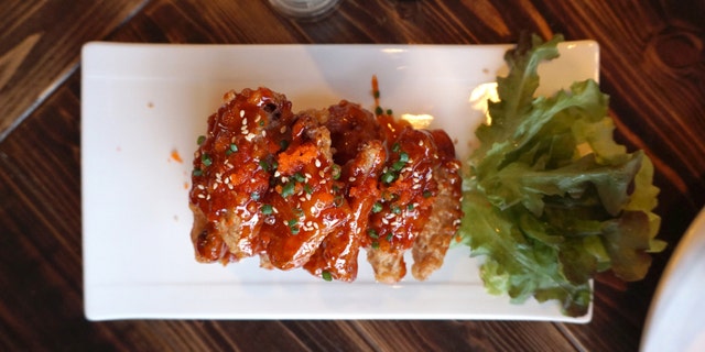 Chicken wing with Barbecue sauce in Korean style