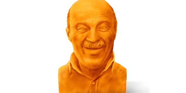 Five winning bidders will be sent a bust of their own father made from a 40-pound block of cheddar.